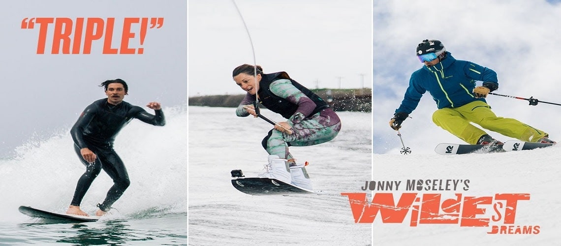 california triple, Jonny Moseley, ski, surf, wakeboard