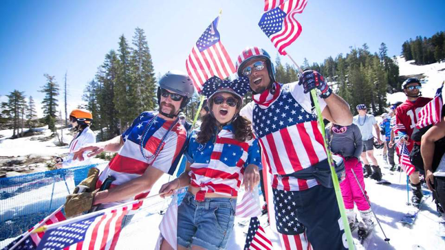Fourth of July skiing