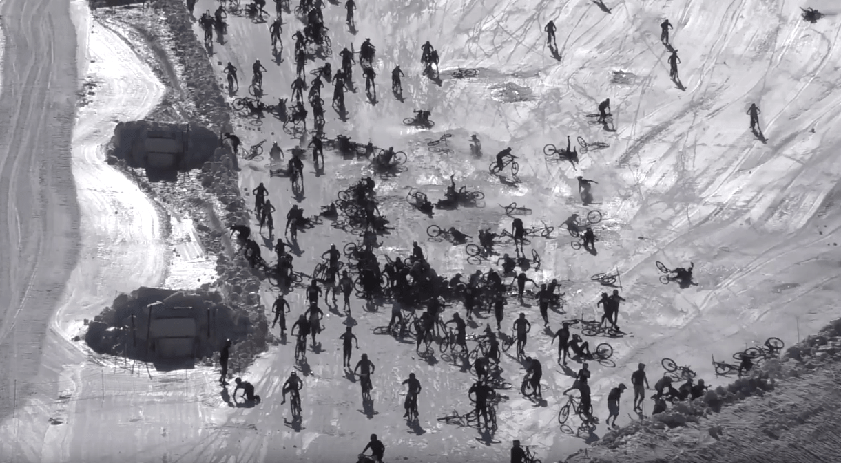 pile-up, cyclists, mountain of hell, crash