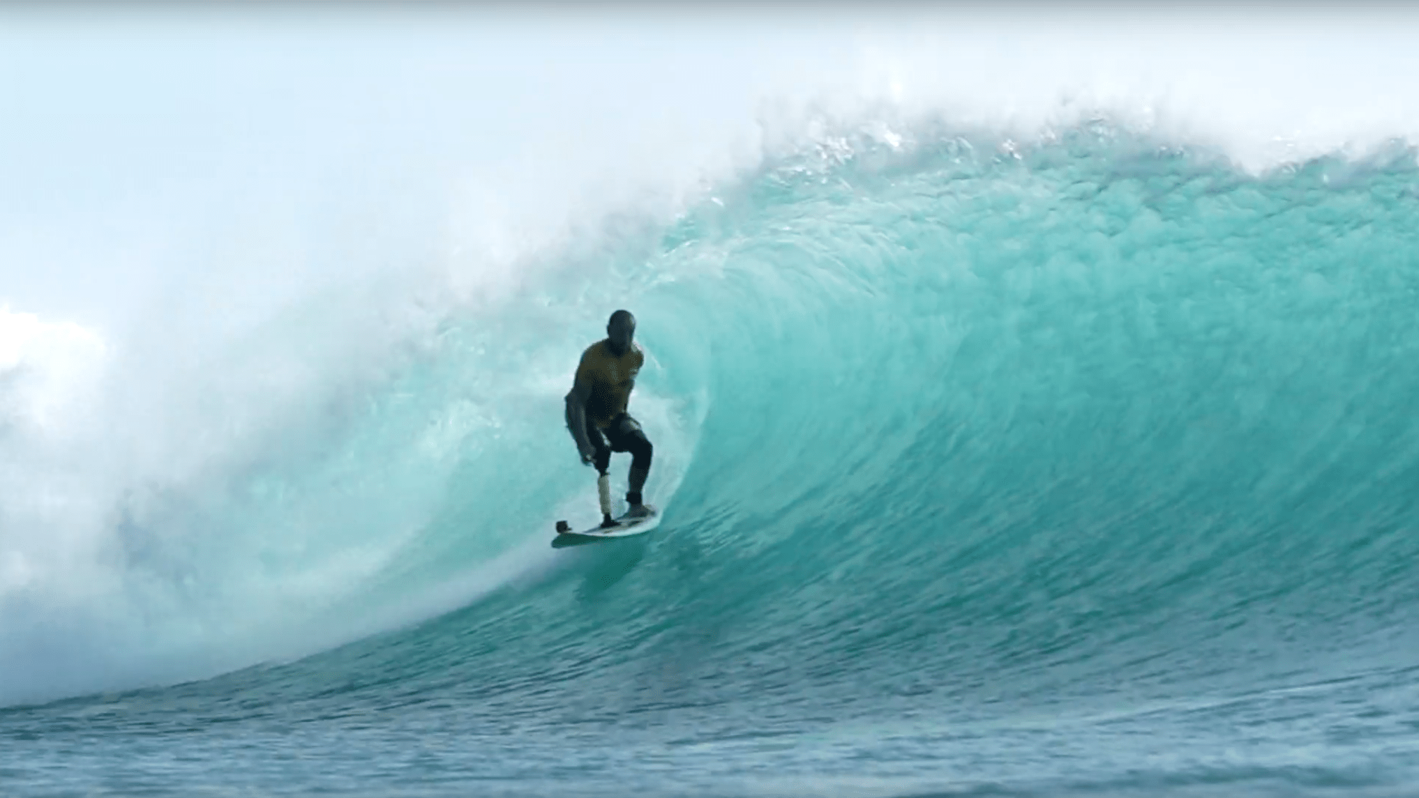 surf, surfer, one-legged, tube, wave, video