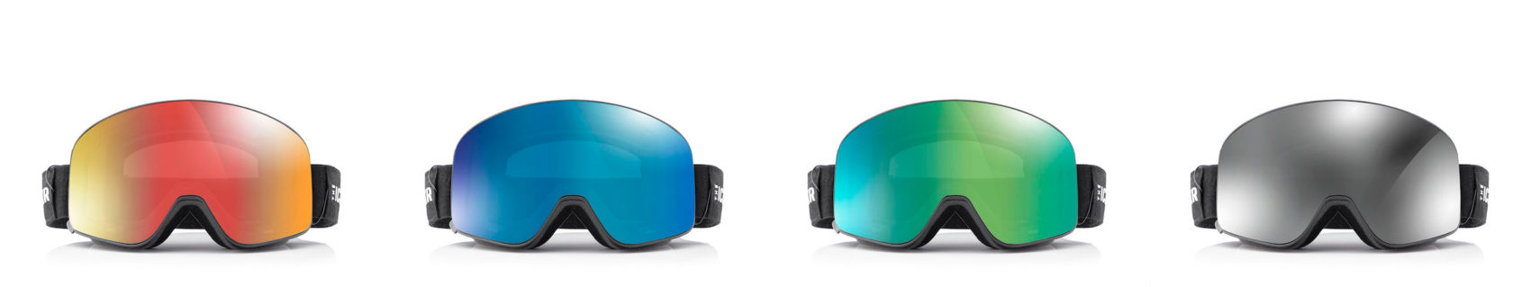 Ski goggles, IceBRkr colors offered, headphones