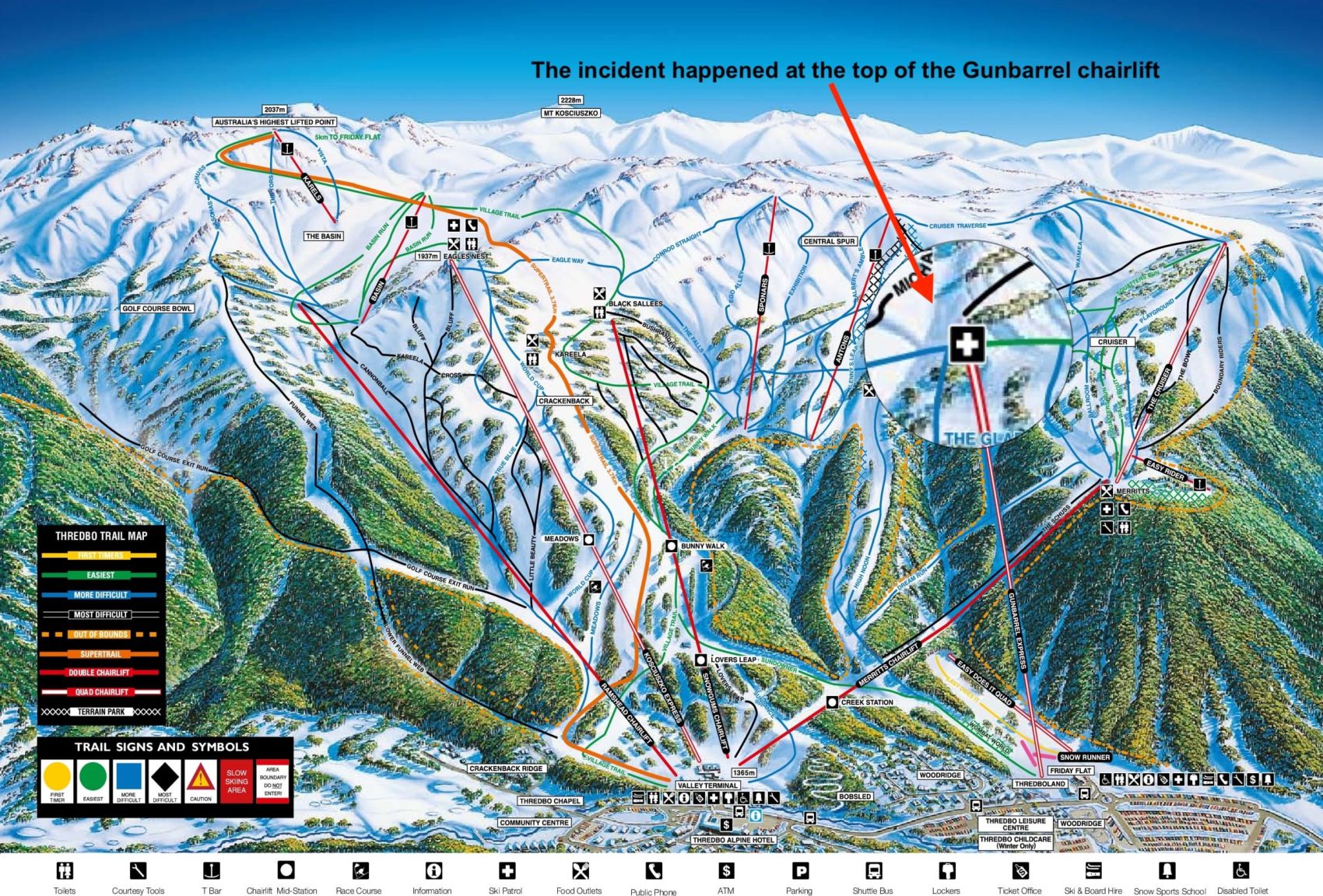 thredbo, australia, chairlift, map