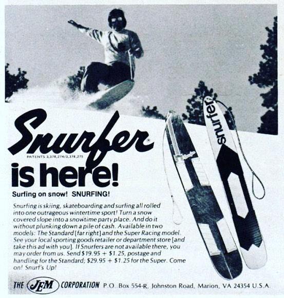 Snurfing, Snurfer, snowboarding