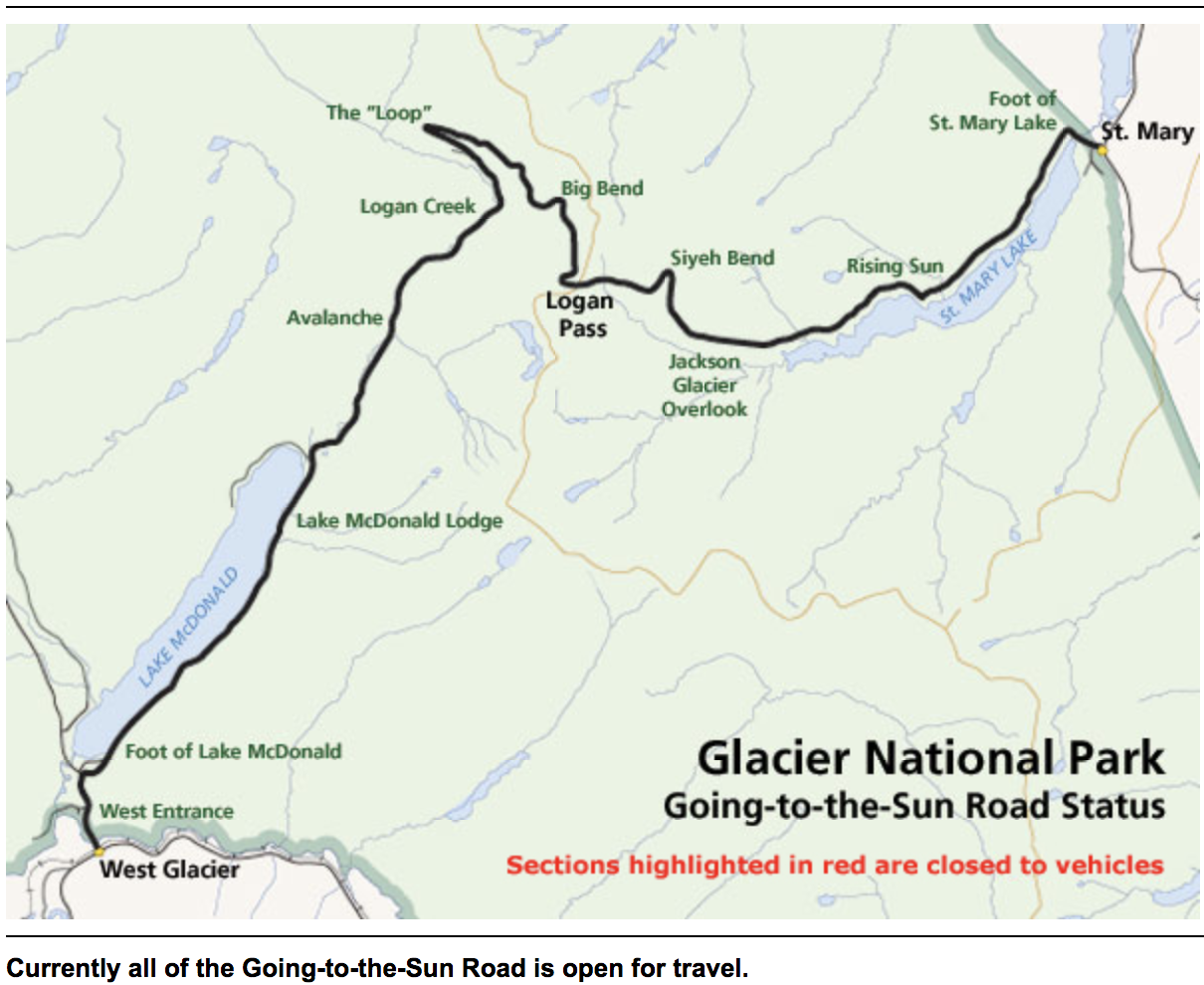 Going-to-the-Sun road in Glacier National Park, MT. | Image: NPS