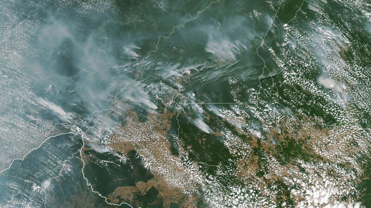 Satellite imagery of the Amazonian wildfire