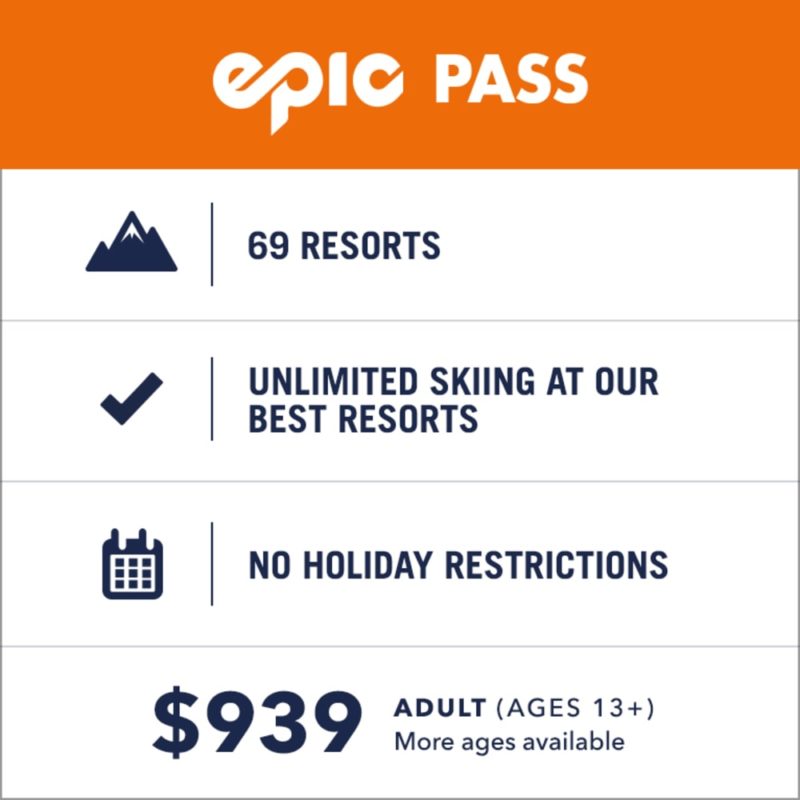 price, epic pass, vail resorts