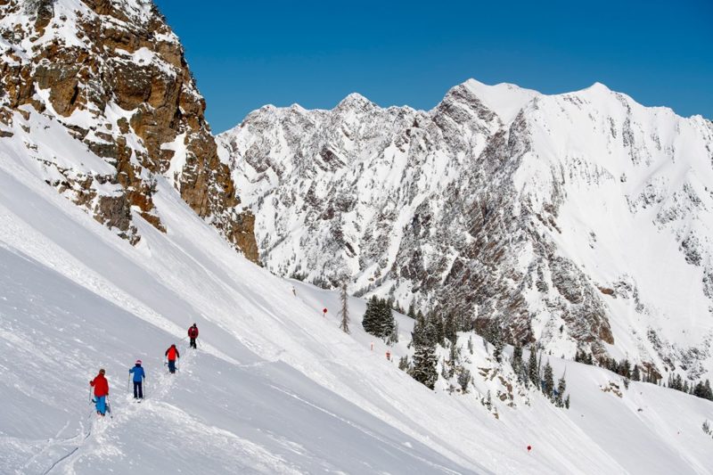 Alta ski area, skiing