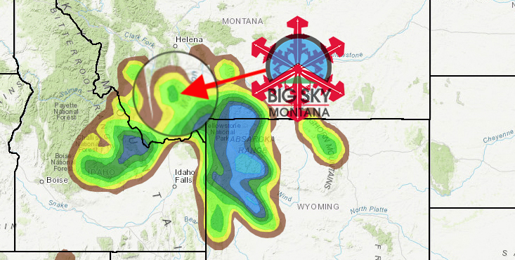 big sky, montana, snow