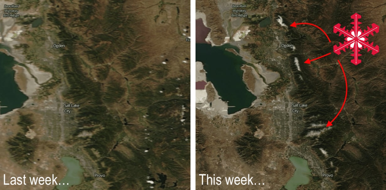 utah, snow, Wasatch, nasa, satellite