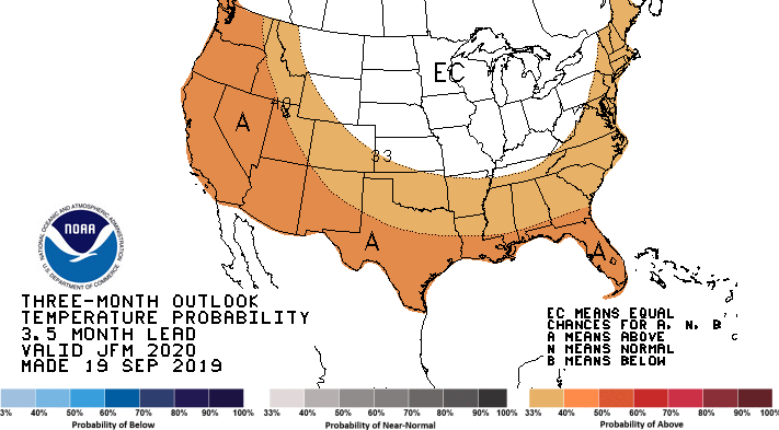NOAA, temperature, outlook