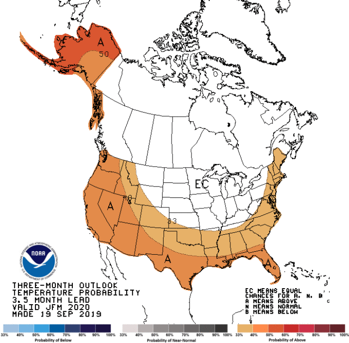 NOAA, temperature, outlook