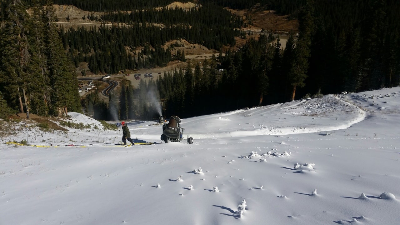 Arapahoe Basin, a-basin, colorado, snowmaking, racetoopen