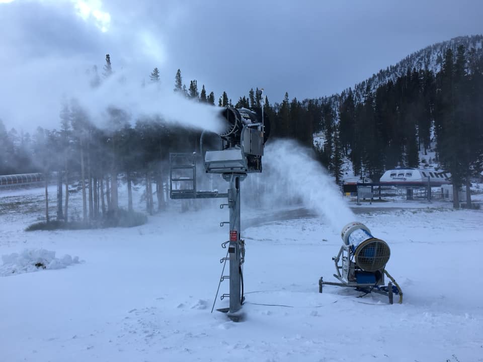 snow guns, snowmaking, mt rose ski Tahoe, nevada