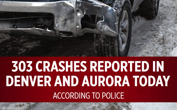 Denver, snow, crash, car