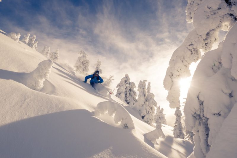 British Columbia, big white ski resort, powder day