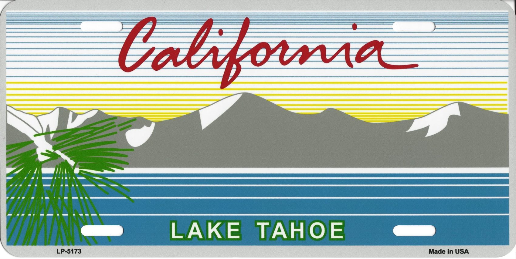 Free ski lift ticket with the purchase of a Tahoe License plate. 