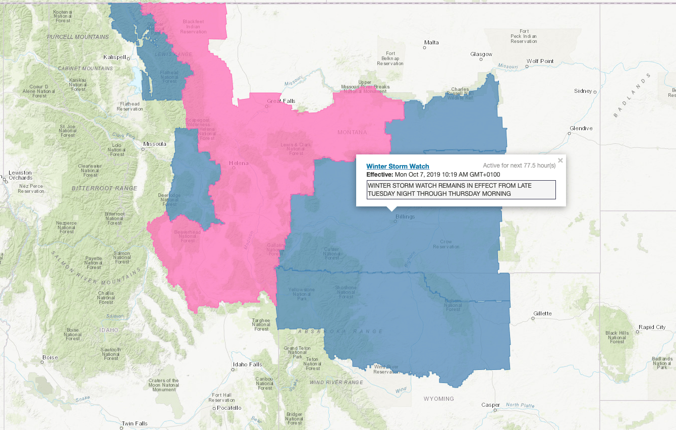 montana, snow, forecast
