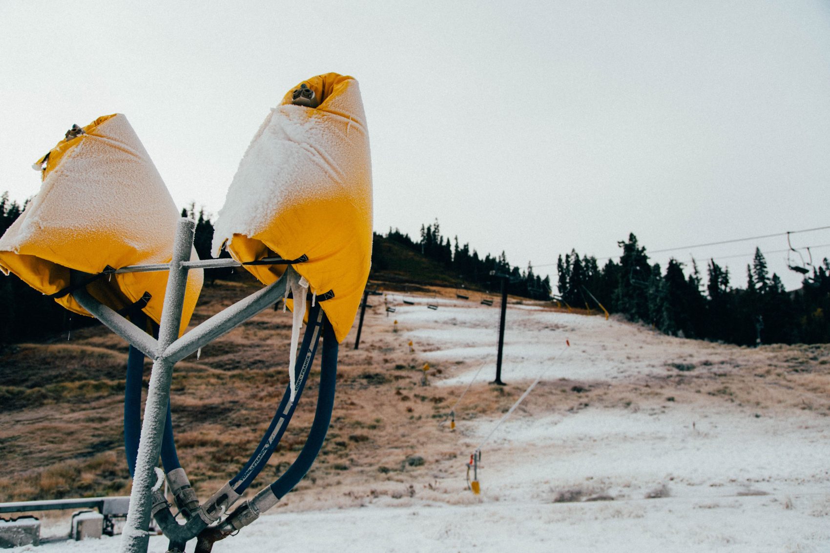 Squaw Valley, alpine meadows, california, snowmaking,