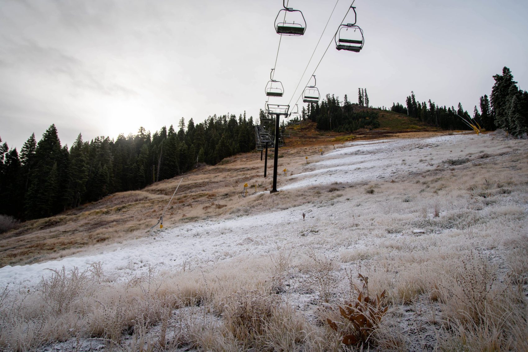 Squaw Valley, alpine meadows, california, snowmaking,