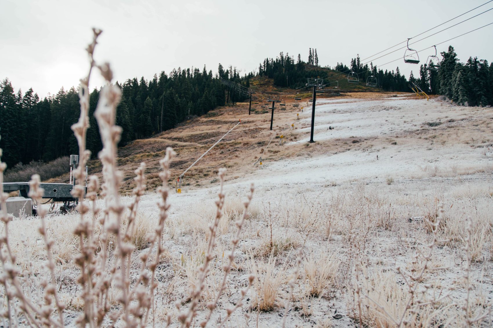 Squaw Valley, alpine meadows, california, snowmaking,