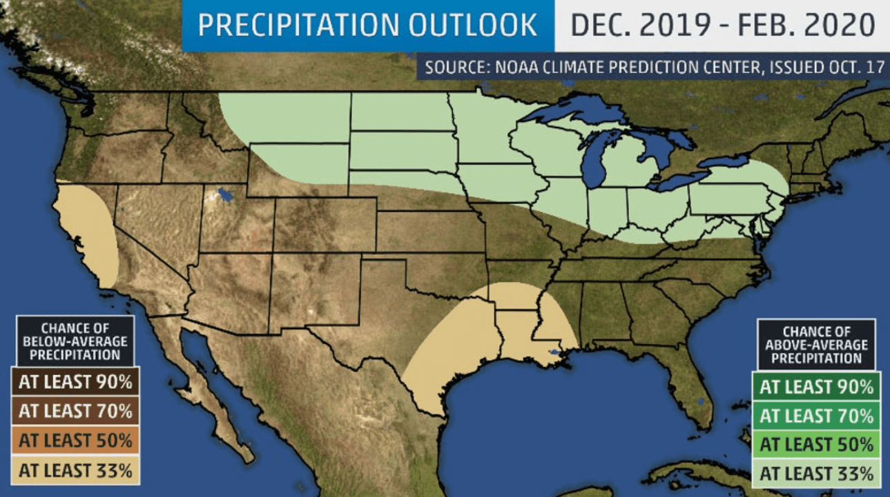 NOAA, precipitation outlook, winter