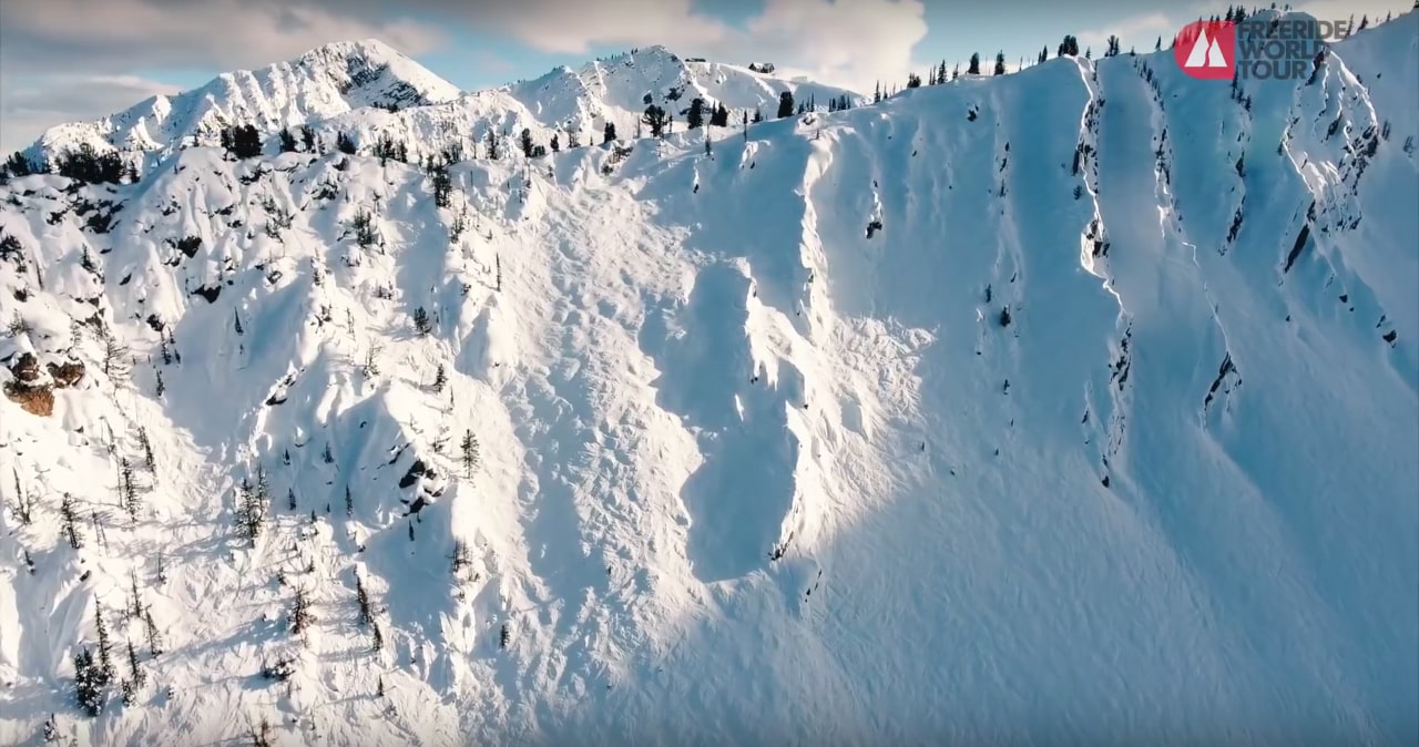 The Freeride World Tour features the Ozone face at Kicking Horse Mountain Resort.