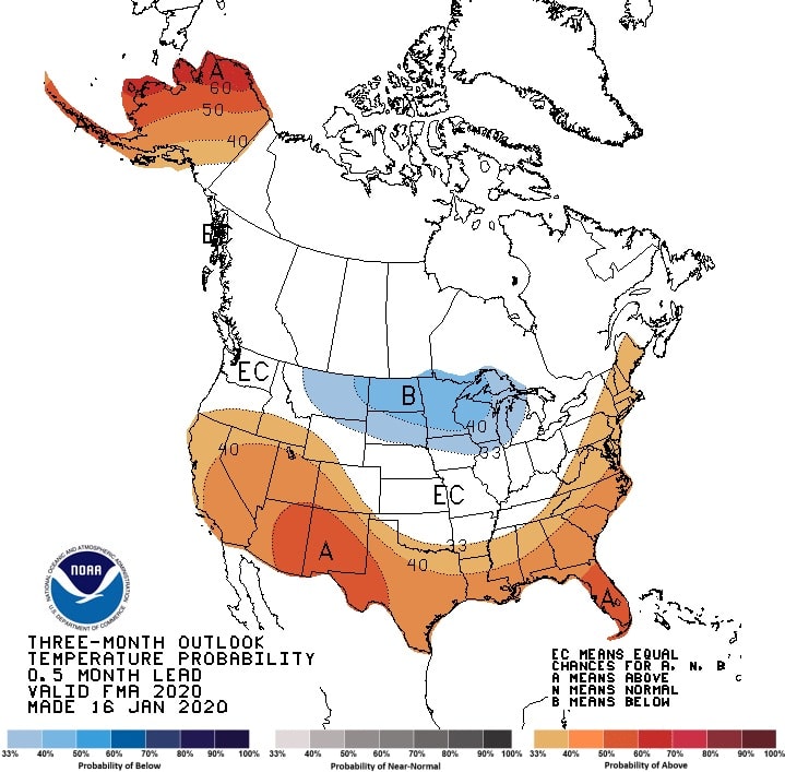 temperature, outlook, NOAA