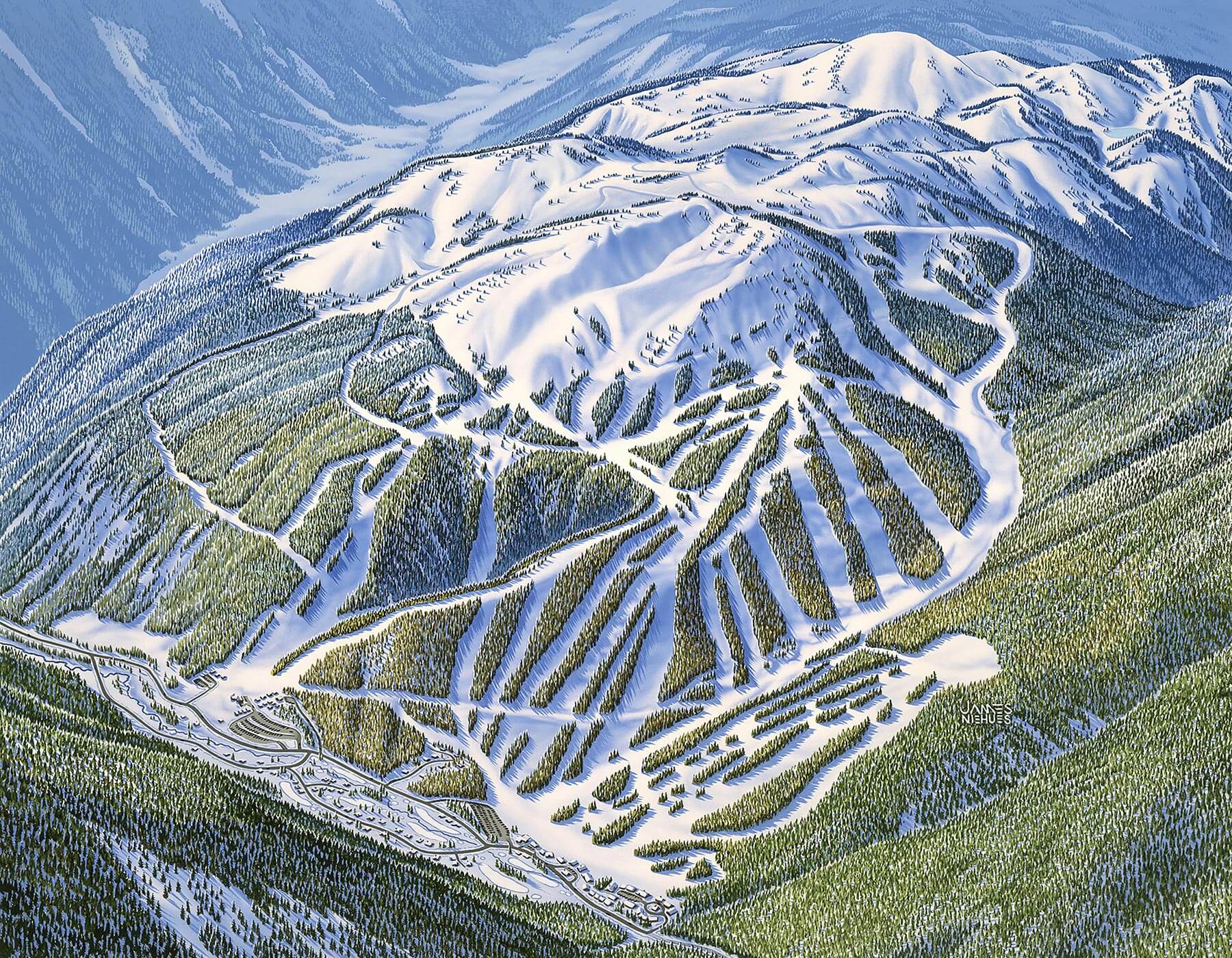 sun peaks resort, canada, trail map