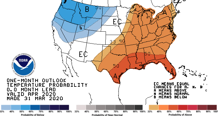 NOAA, April, outlook