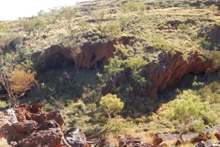 Pilbara cave pre being blown up.