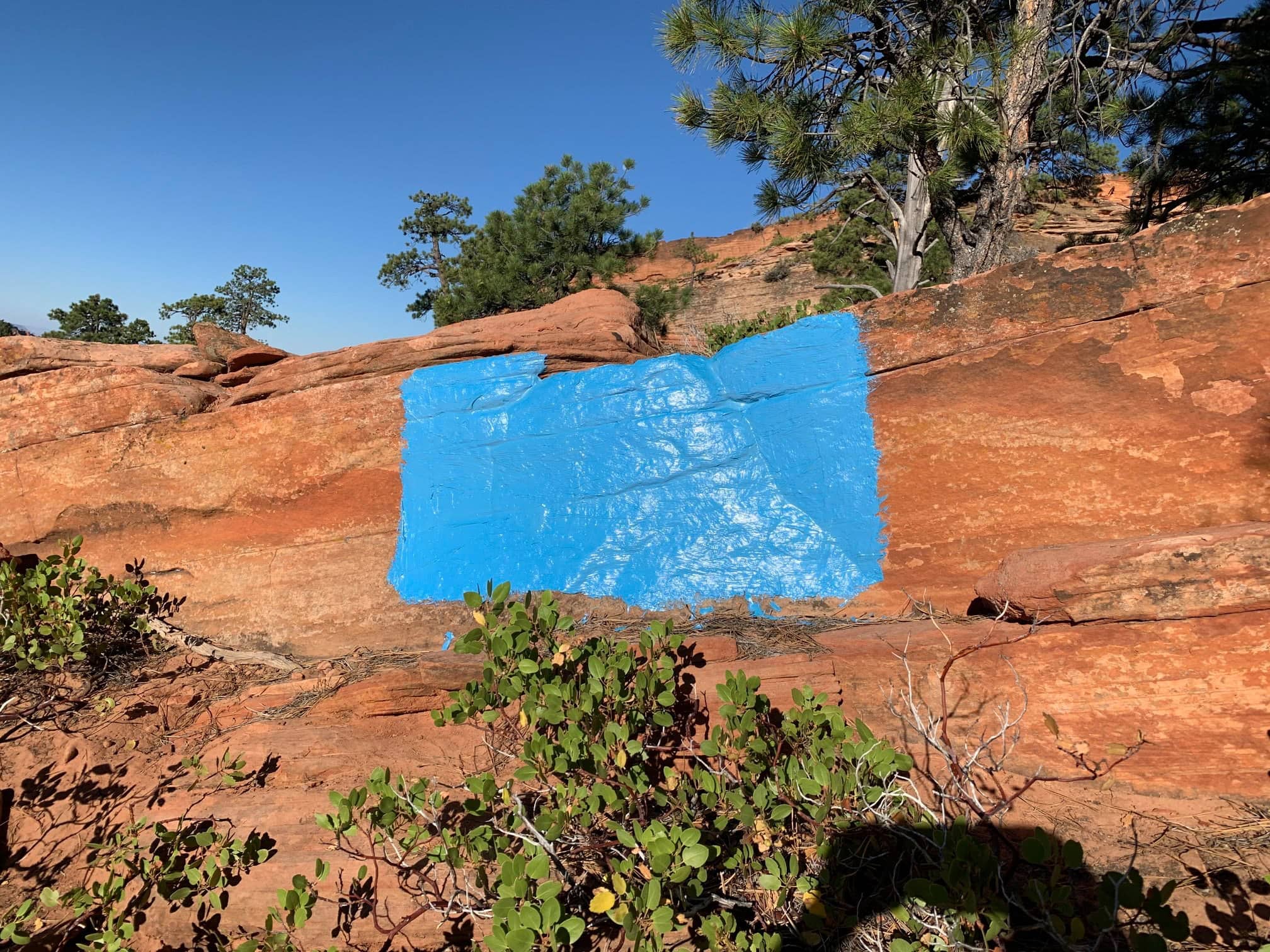 vandalism, Zion, Utah, graffiti