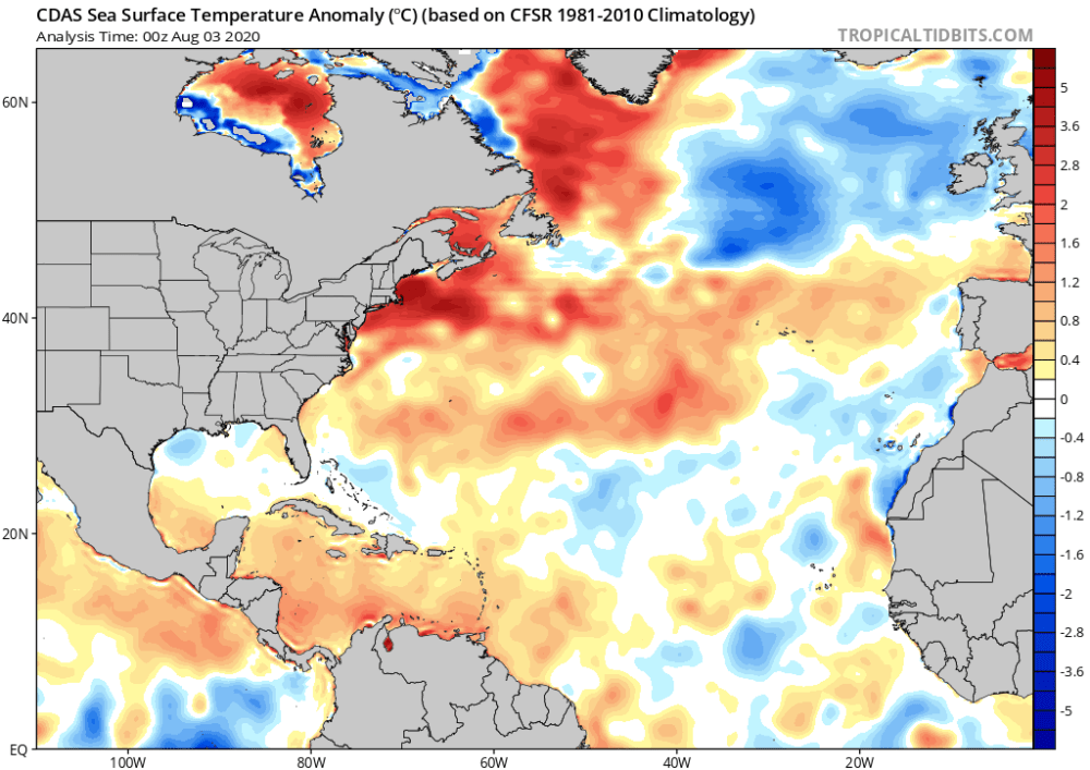 Ocean warming in the Atlantic