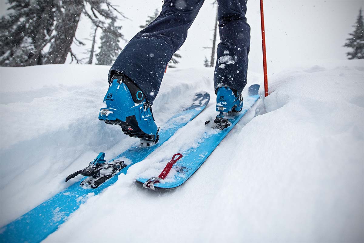 ski, narrower backcountry ski