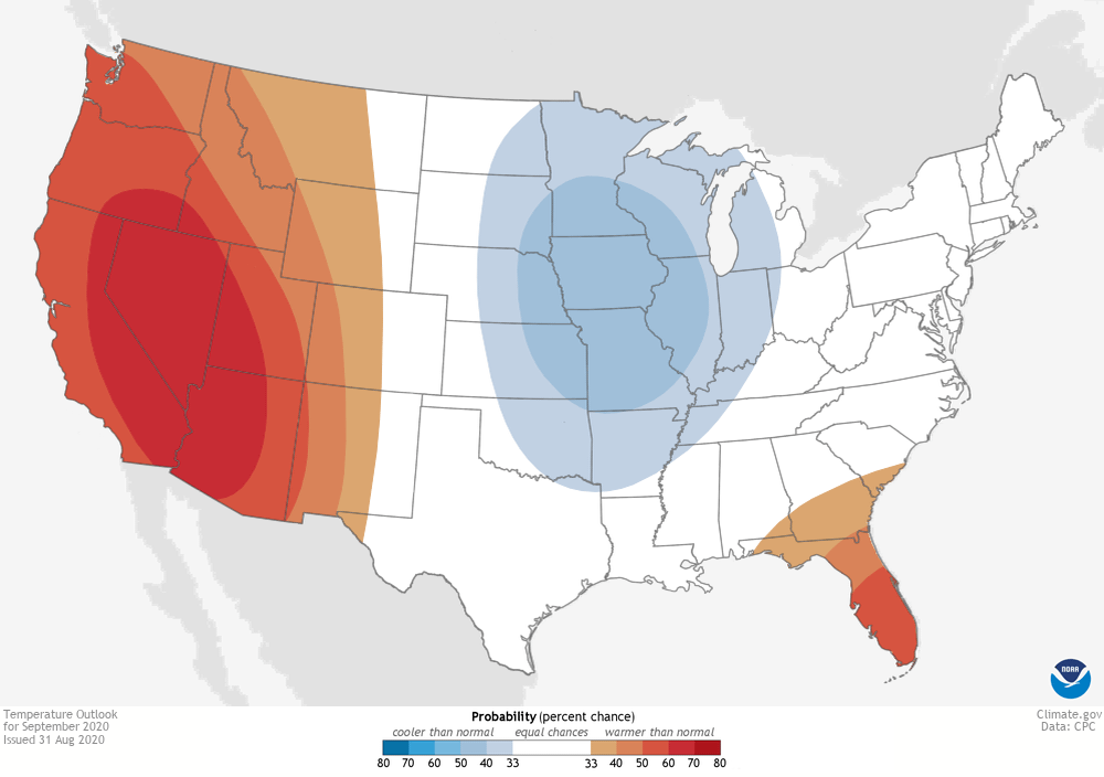 noaa, September, outlook, temperature,