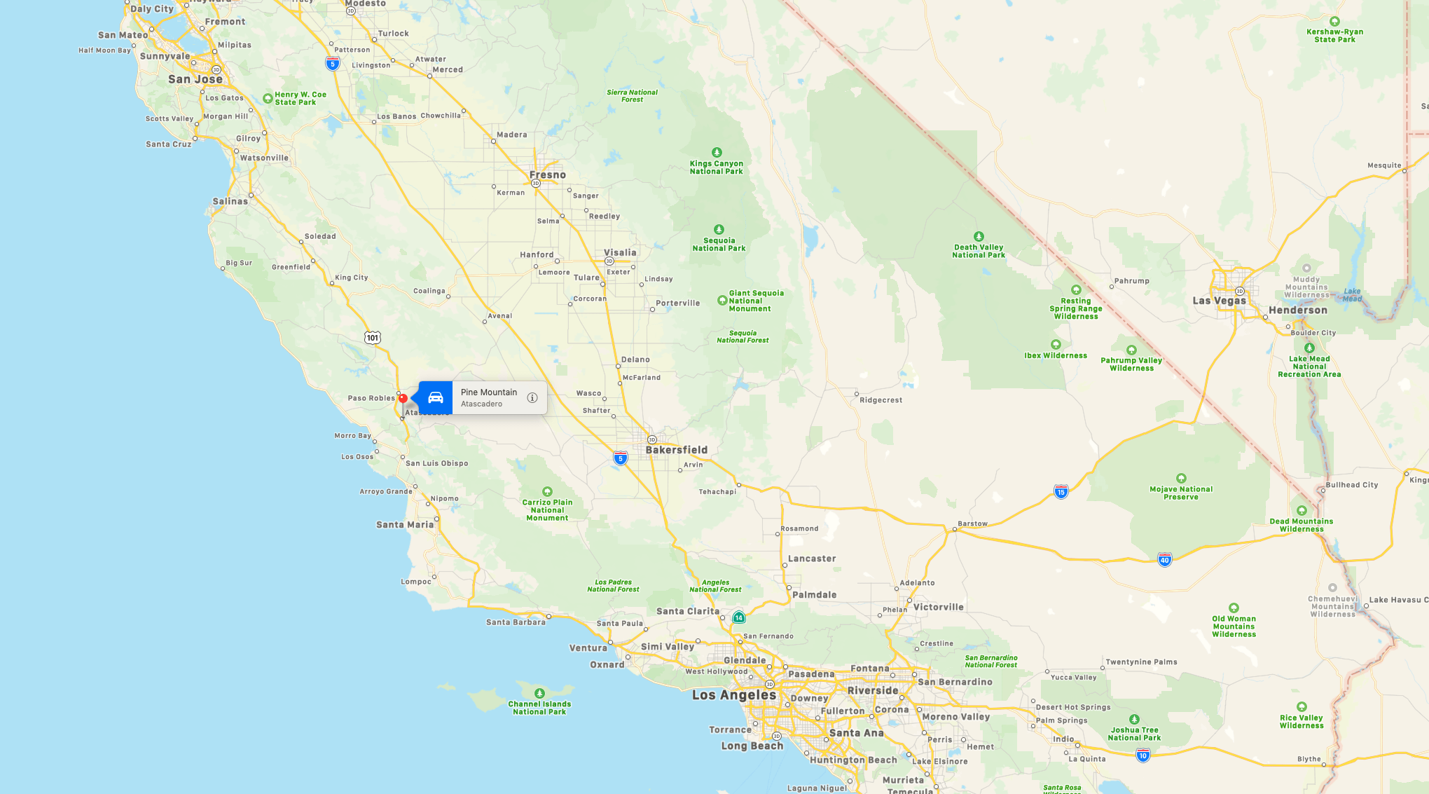 california, Pine Mountain in Atascadero