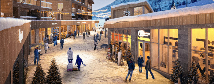 Le Massif Village Winter Concept Art