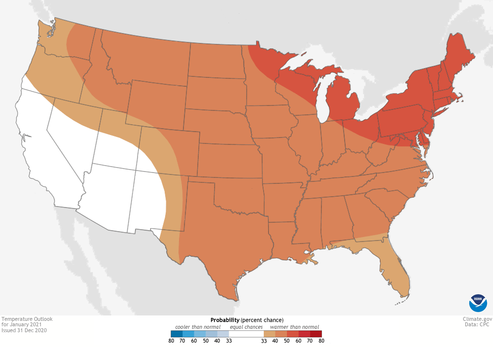 January outlook, temperature,