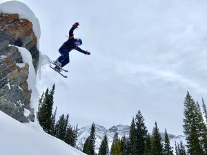 John Persons on Ski Blades at Alta