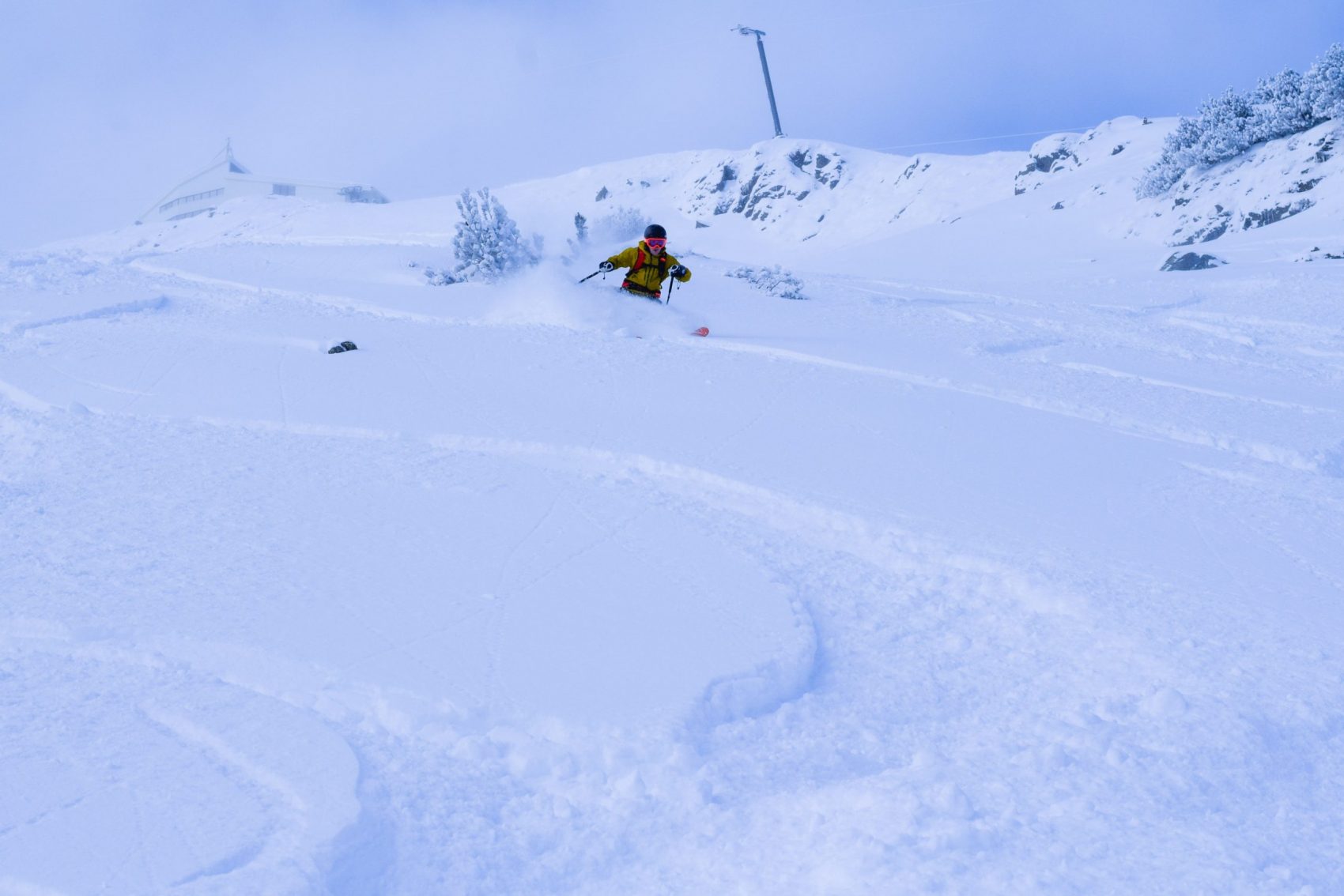 Powder skiing