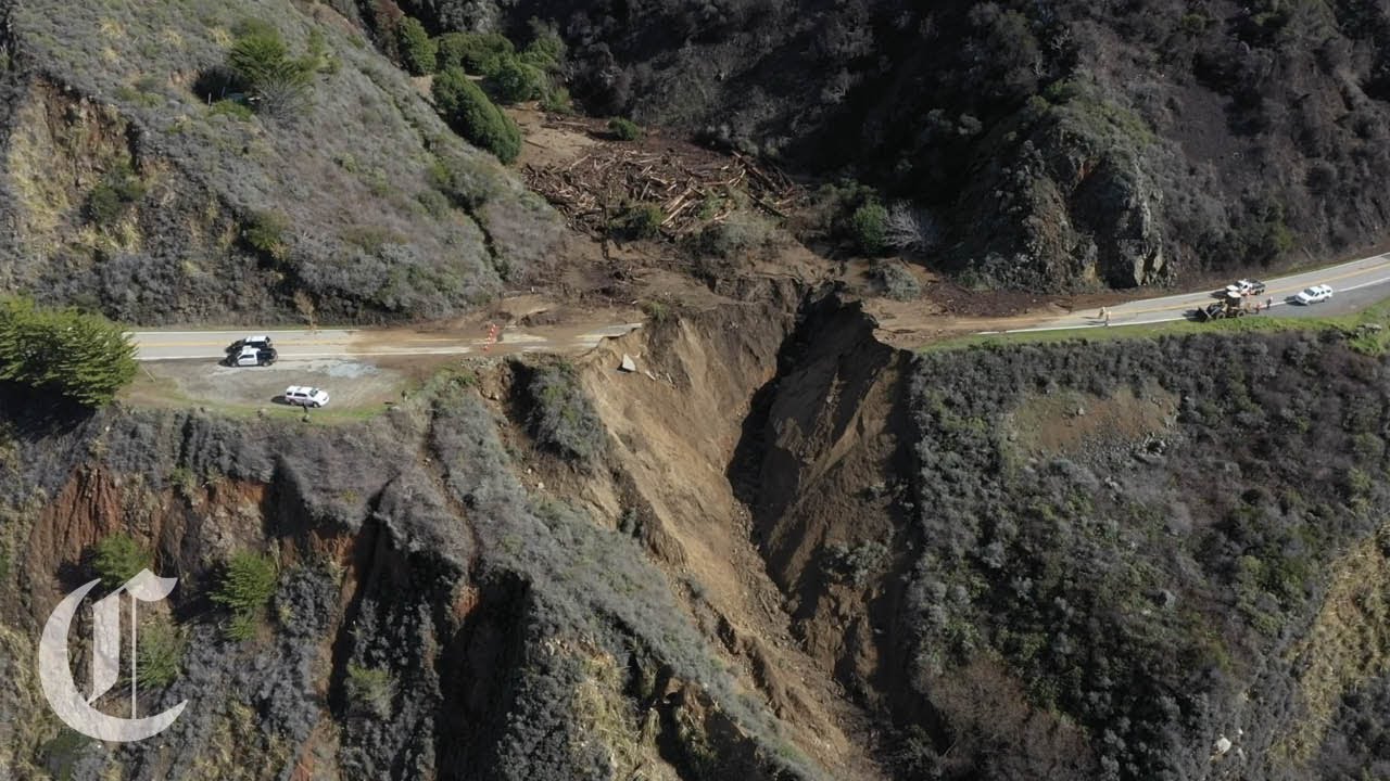 Big Sur, landslide, highway 1, collapses,