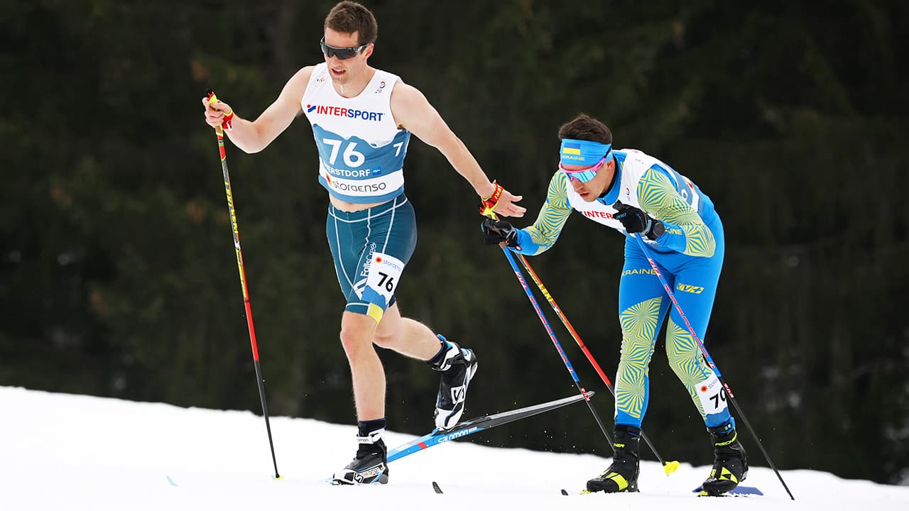 Australian Skier Mark Pollock Competes in Shorts and Singlet