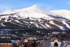 Photo of Breckenridge, Colorado, with Peak 8 in background. The summit of Peak is 12,987 feet. Although unlikely, this elevation is high enough to cause HAPE.