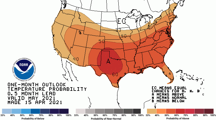may, temperature, outlook