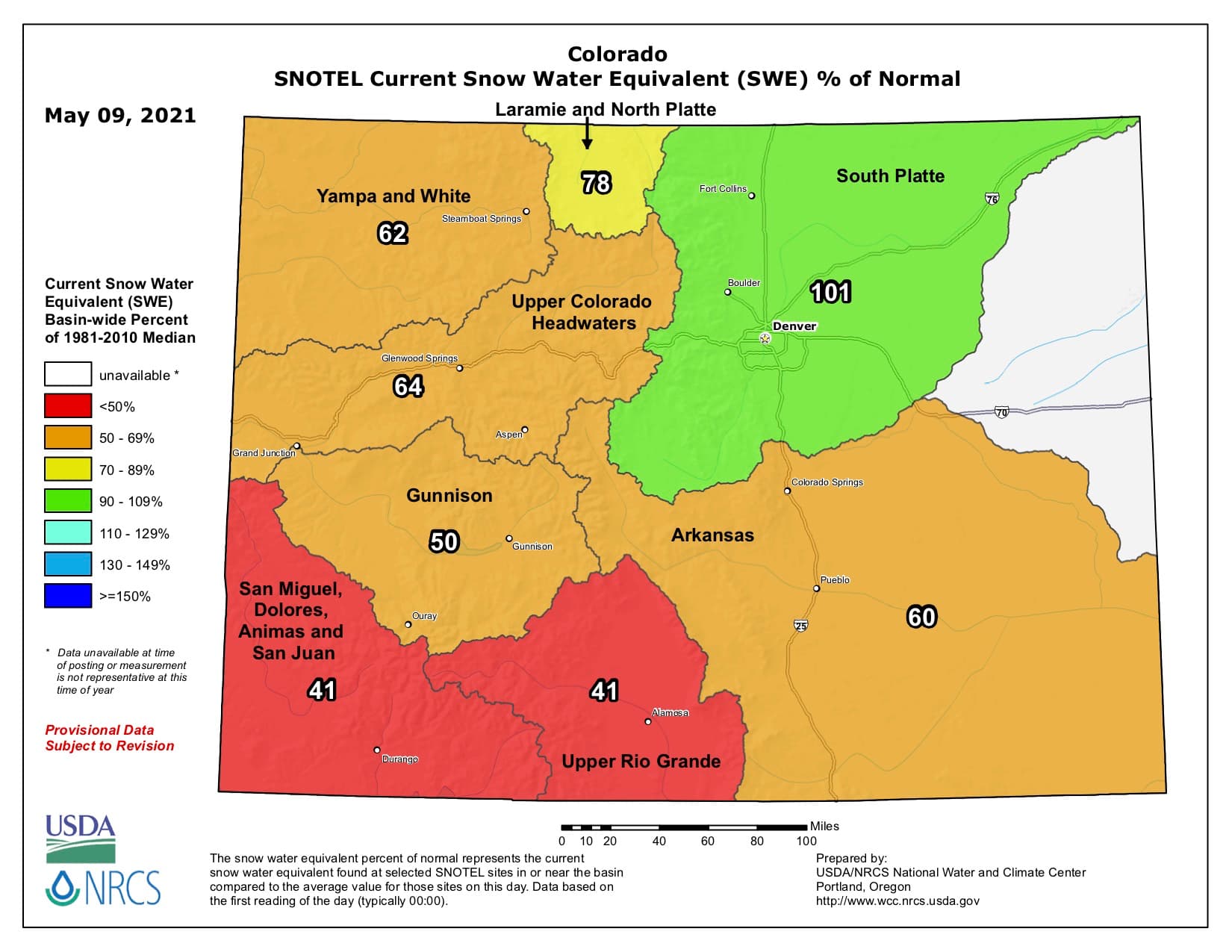 snowpack, colorado