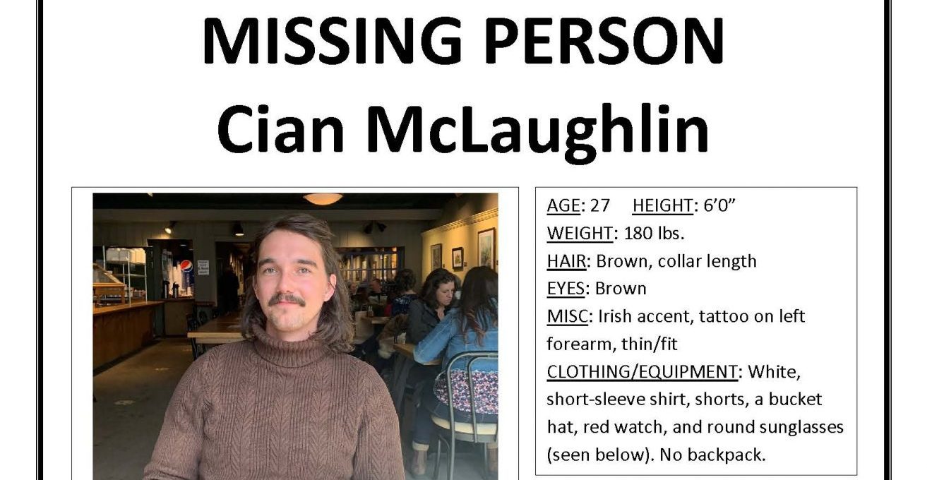 hiker, missing, Cian mclaughlin