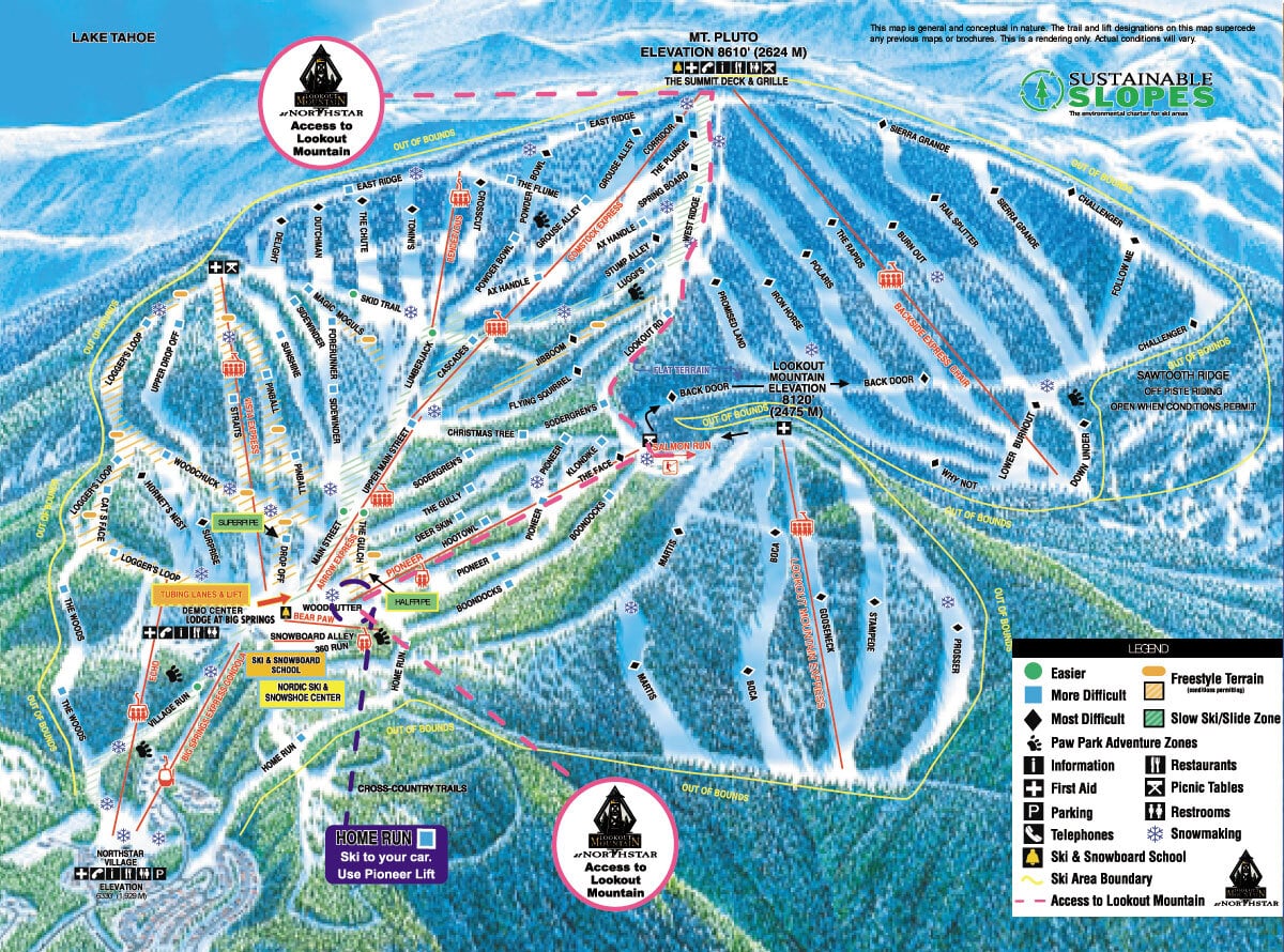 Northstar Trail Map