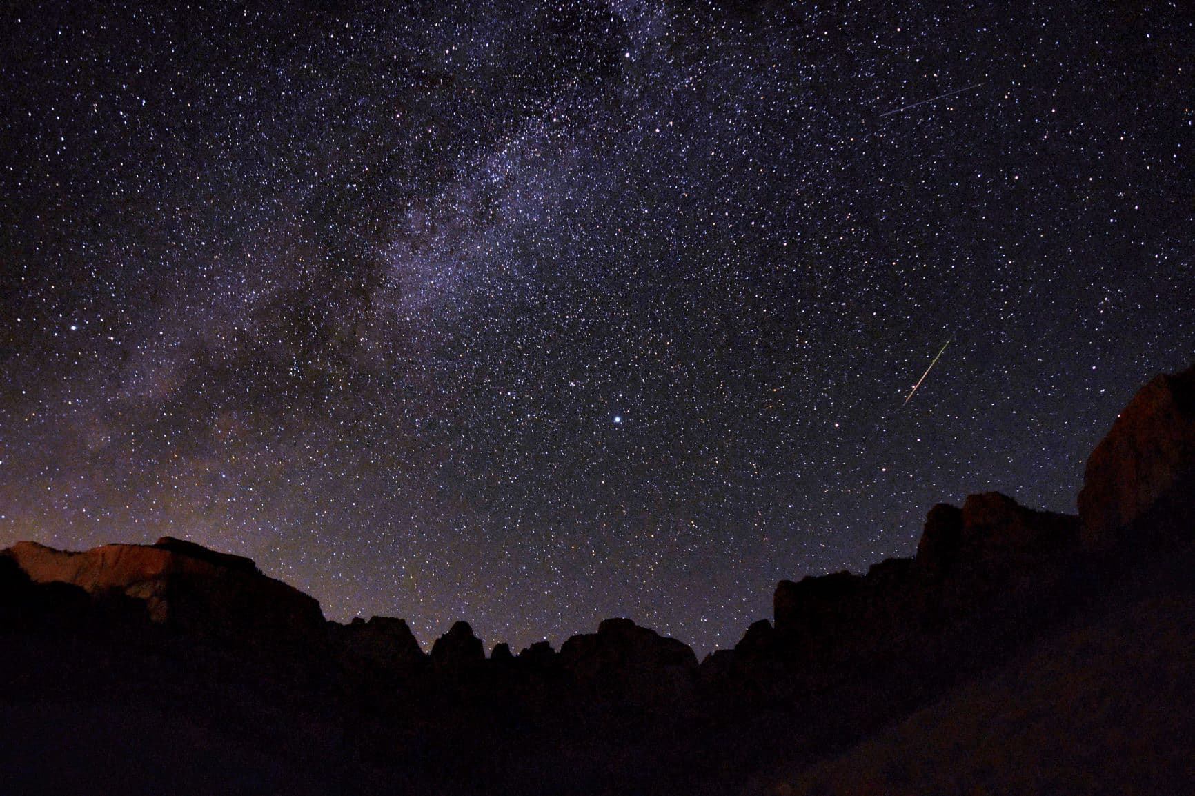 Zion national park, dark sky, Utah