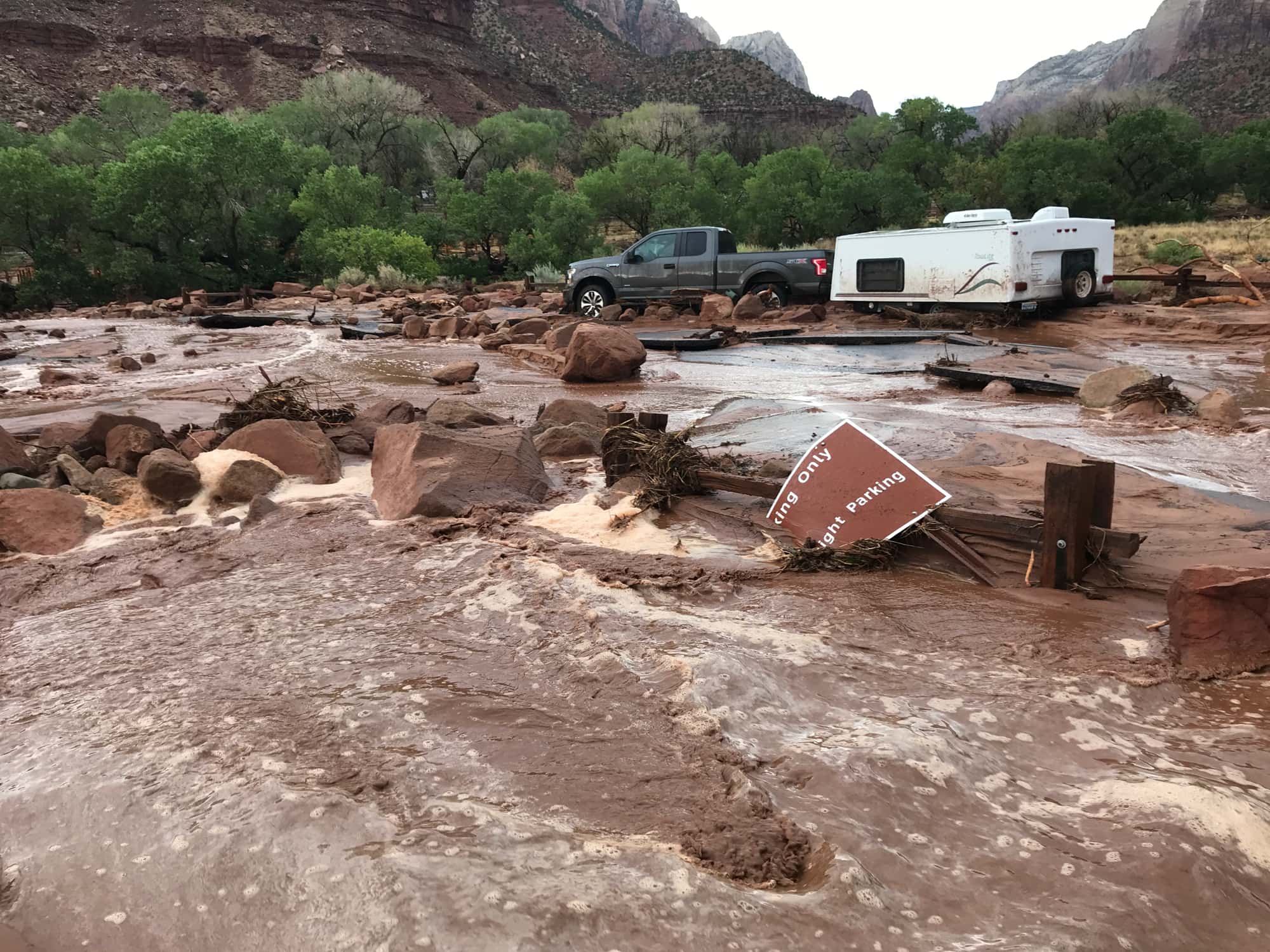 Zion national park, utah, flash flood