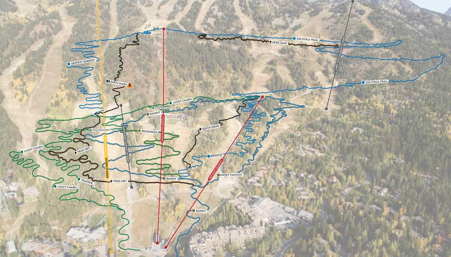 Jackson Hole, bike park, trail map