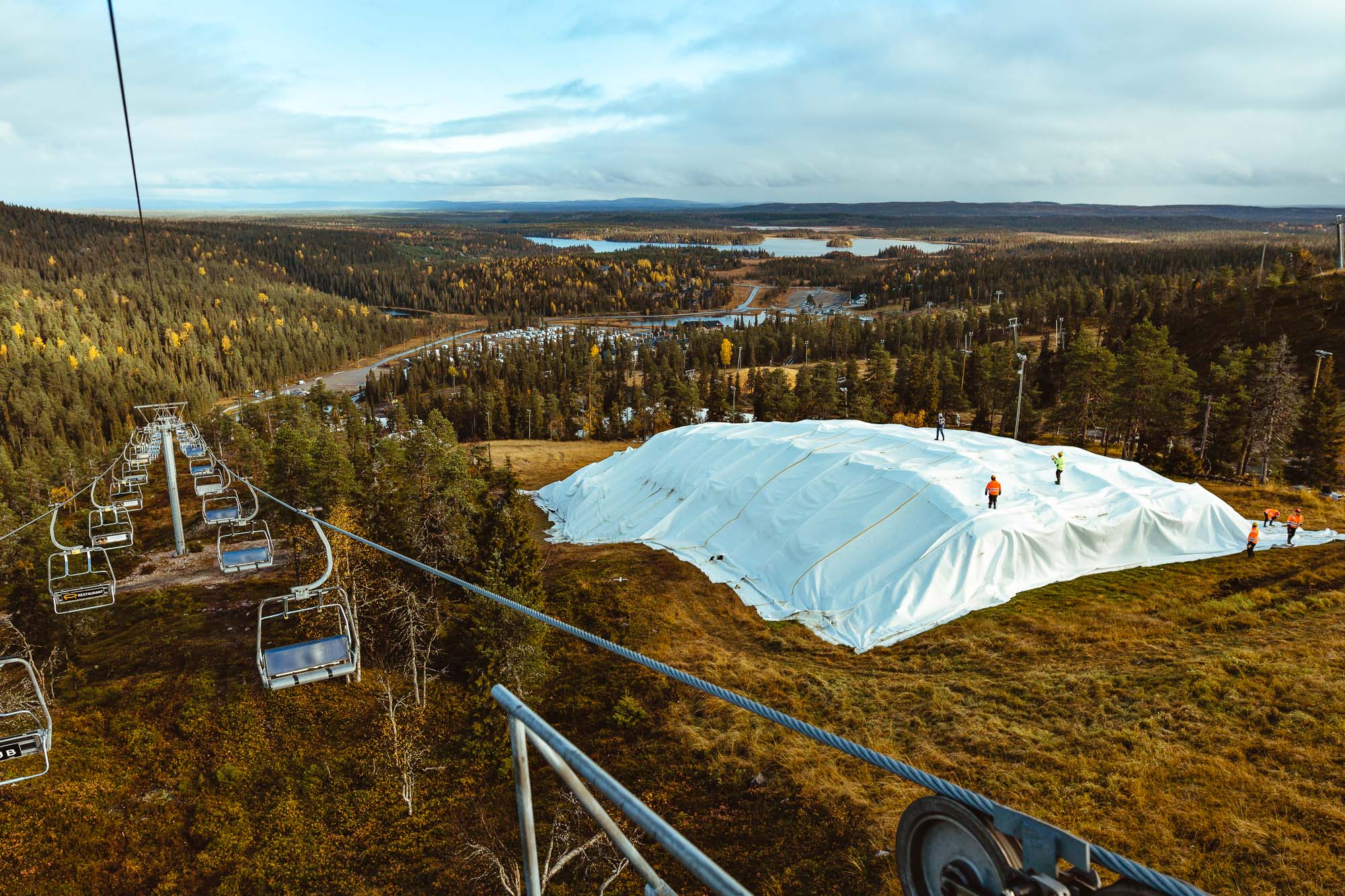 Ruka Snow Farming up close